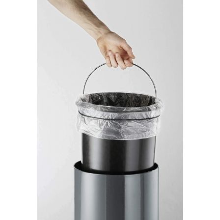 Durable Papelera Redonda con Pedal de 20 Litros en Acero Inoxidable